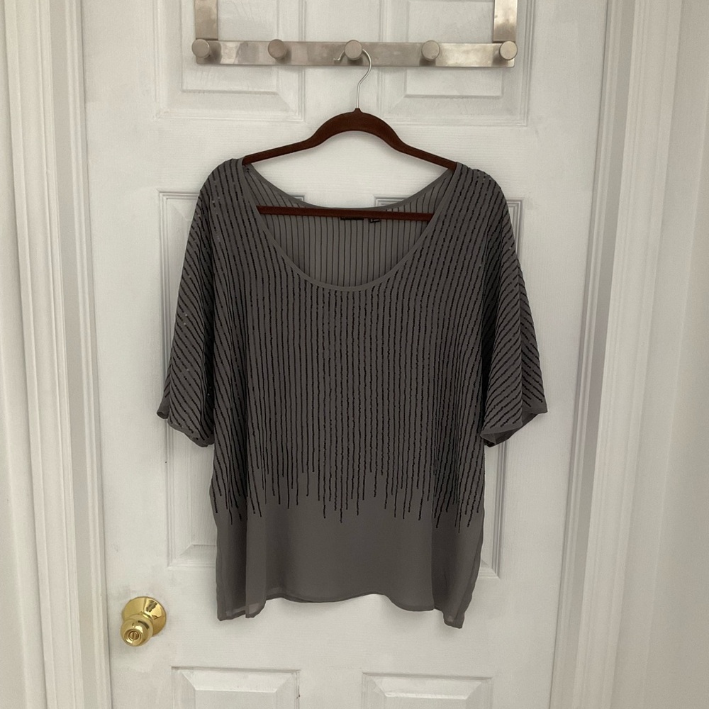 Mexx Charcoal Sequin Blouse
